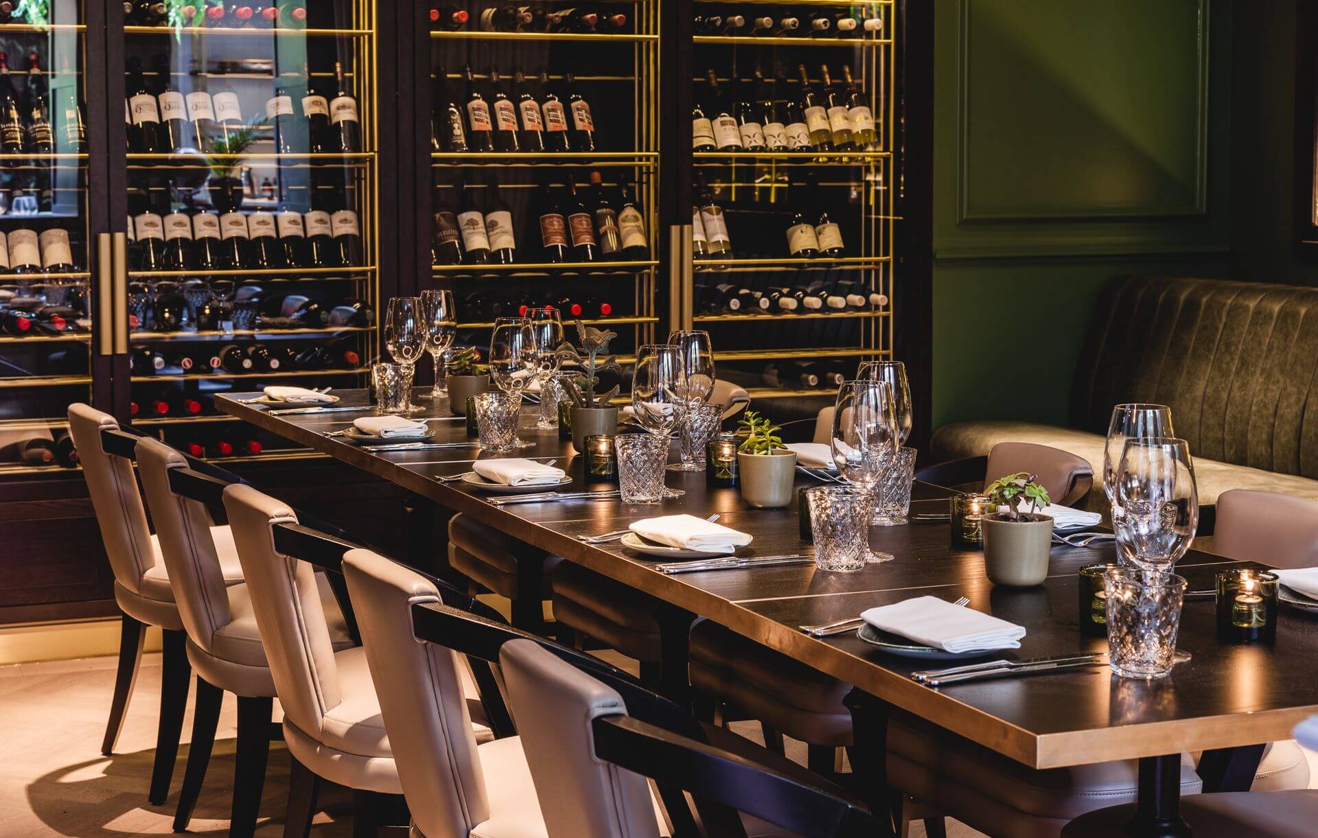 Wine room at Hans' Bar & Grill at 11 Cadogan Gardens