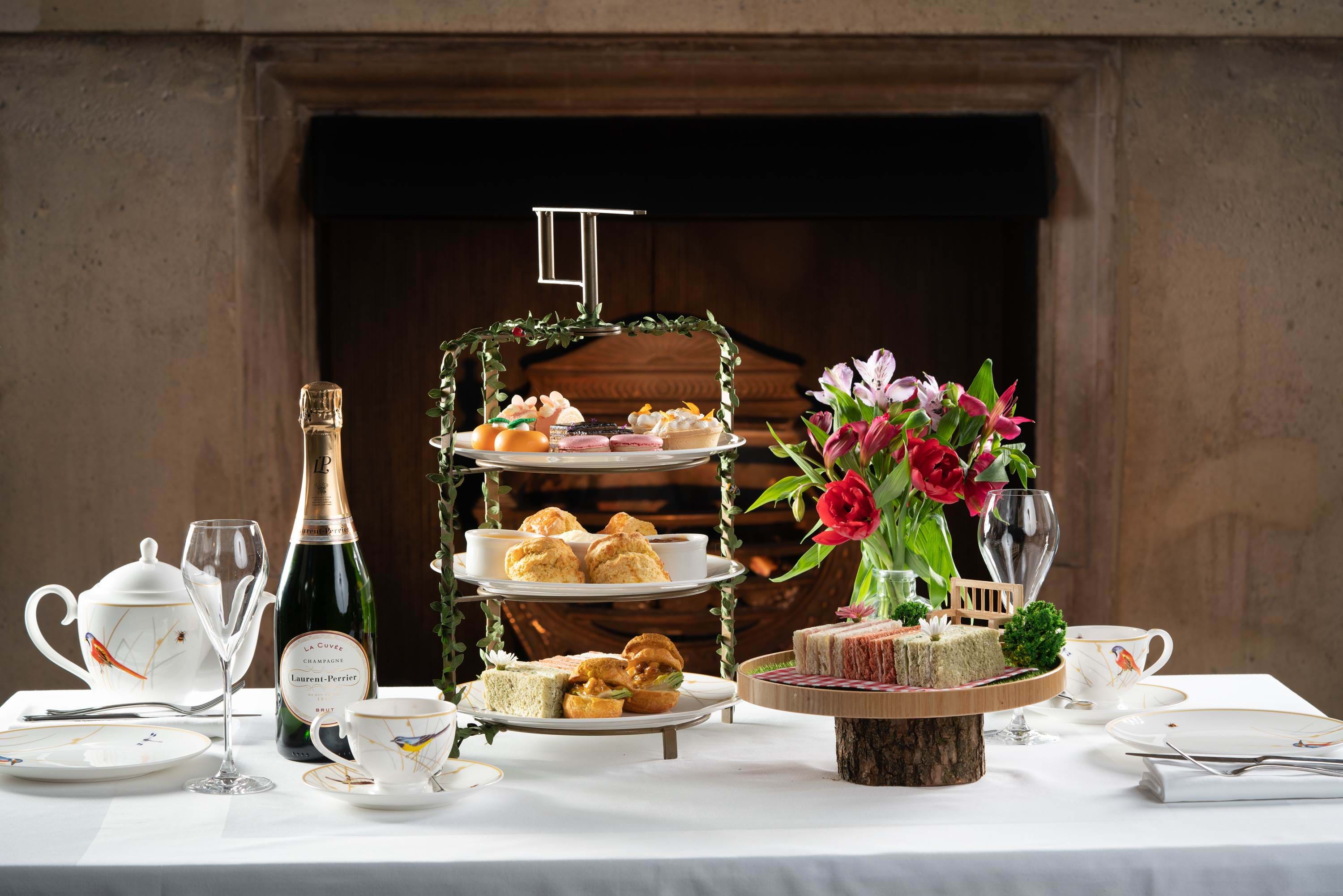 Afternoon Tea by the fireplace